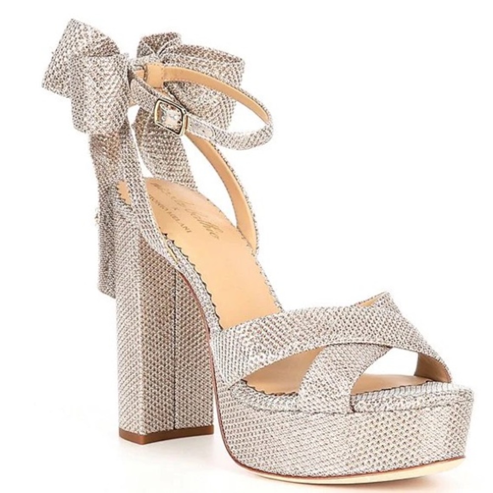 *BNWB* Antonio Melani
x Nicola Bathie Lila Bow Detail Platform  Sandals Size 9M
